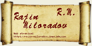 Rajin Miloradov vizit kartica